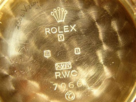 Rolex Case Back Stamps Used Inside Vintage Rolex Watches 